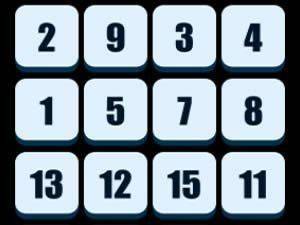 Number Tile Sliding Puzzle